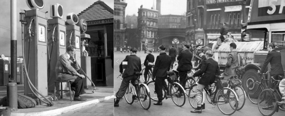England during petrol rationing in the 1940s