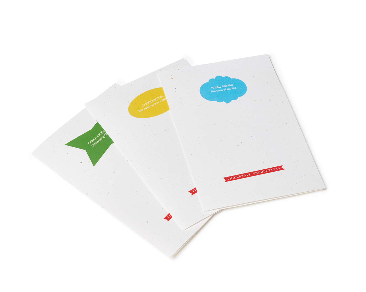 Some of the cover designs for Spoken Portrait paper inserts and folders